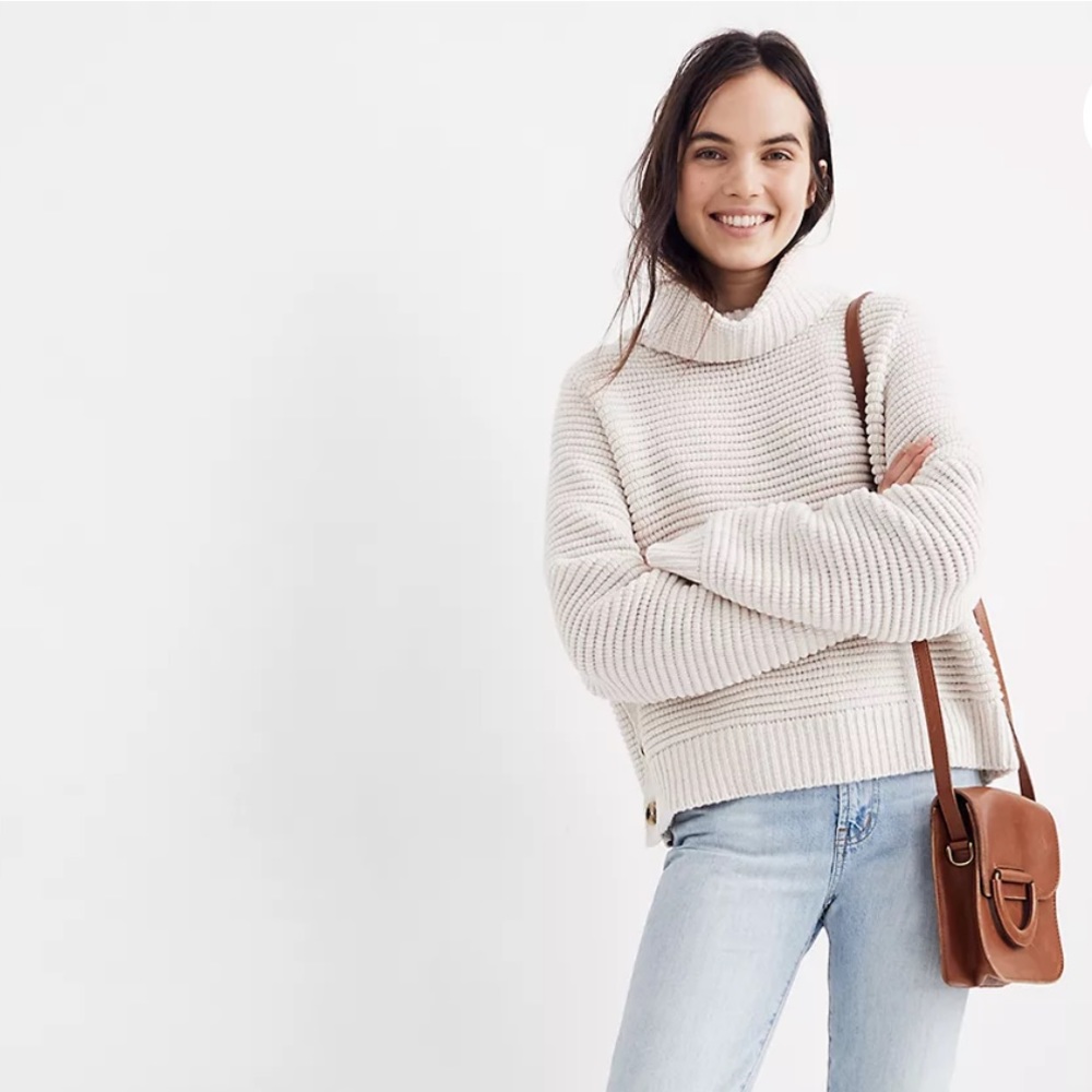 Madewell Side-Button Turtleneck Sweater
